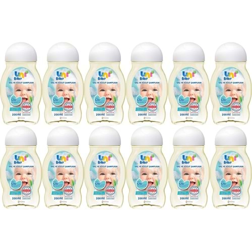 Uni Baby Bebek Saç ve Vücut Şampuanı 200ML Klasik (12 Li Set)