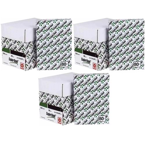 Copier Bond (Ve-Ge) A4 80GR/M2 Fotokopi Kağıdı 7500 Adet (15PK*500)