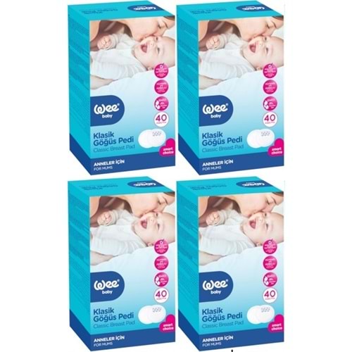Wee Baby Klasik Göğüs Pedi (40 Lı) 160 Adet (4PK*40)