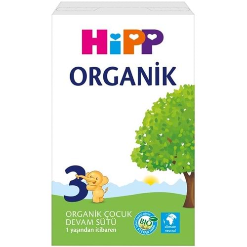 Hipp Organik Devam Sütü 600GR No:3 (1 Yaş ve Üzeri)