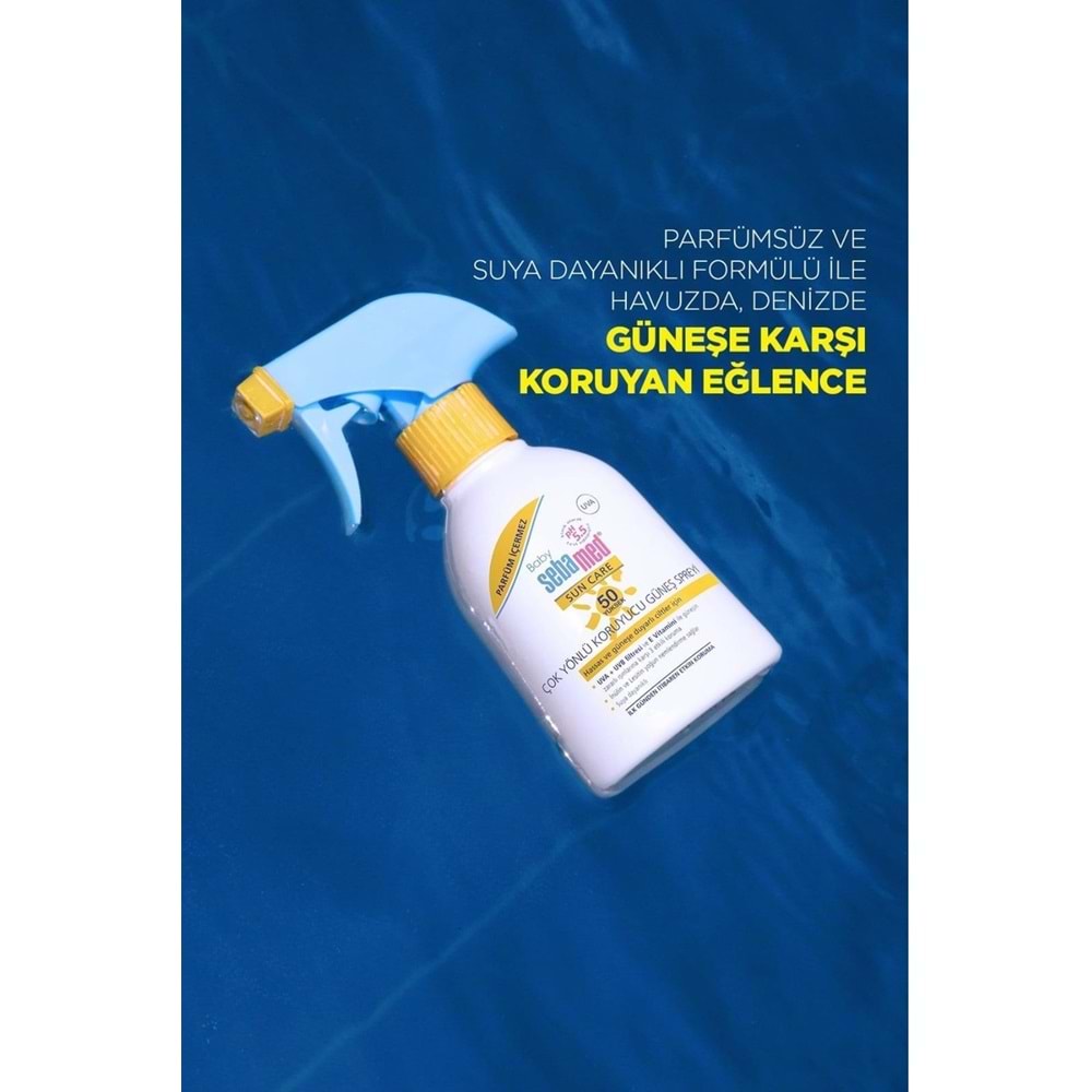 Sebamed Sun Care Bebek Güneş Losyonu Kremi Sprey 50+ Faktör 200ML PARFÜMSÜZ (Hassas Ciltler) Sprey