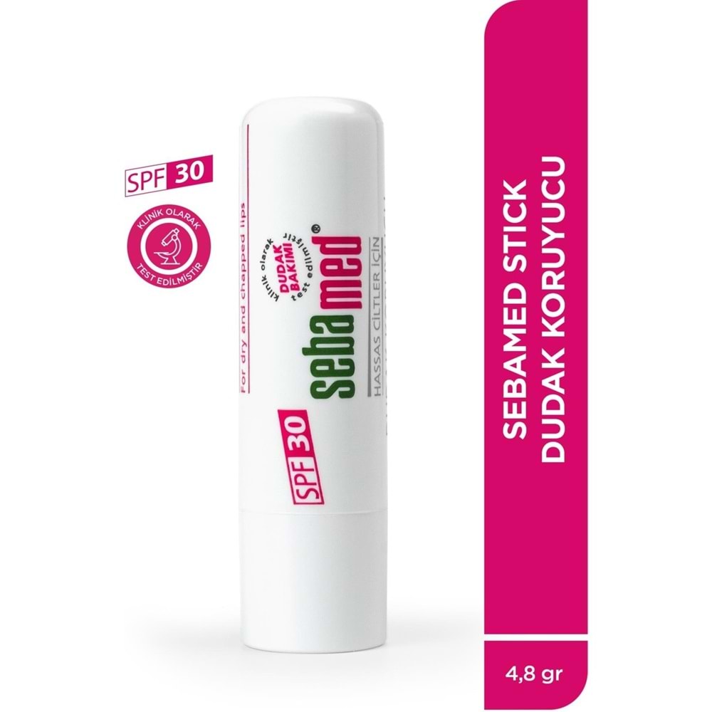 Sebamed Dudak Koruyucu Bakım Kremi Stick 30 SPF 4.8GR (Kurumuş Çatlamış ve Hassas Nemlendiricili)