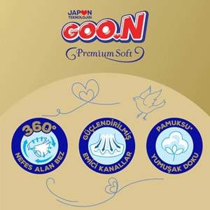 Goon Premium Soft Bebek Bezi Beden:2 (4-8Kg) Mini 46 Adet Jumbo Pk