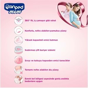 Canped Mom Lohusa Külodu - Külot Bez L - Large - Büyük / XL - Extra Large - (İç Adet 10) Tekli Pk