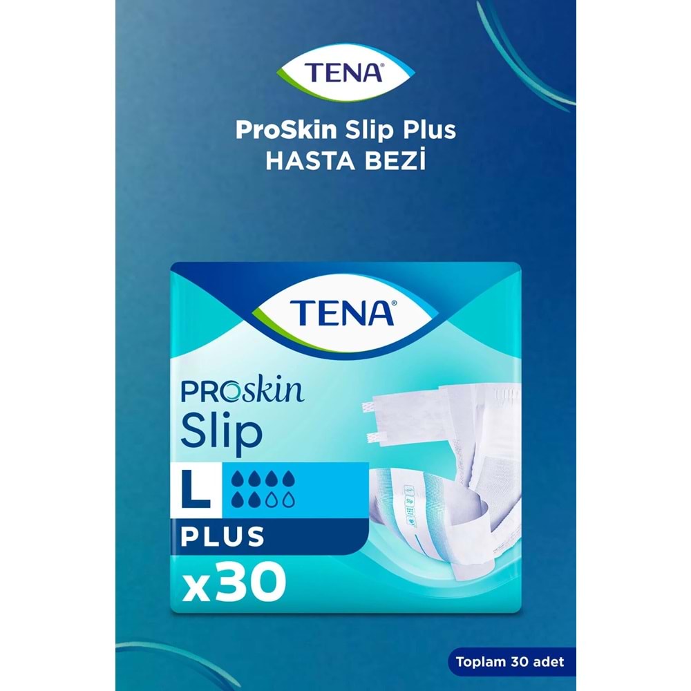 Tena Proskin Slip Plus Bel Bantlı Yetişkin Bezi L - Büyük - Large 30 Adet