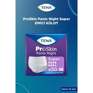 Tena Proskin Pants Süper Night Gece Emici Külot Yetişkin Bezi M - Orta - Medium 30 Adet