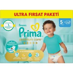 Prima Premium Care Bebek Bezi Beden:5 (11-16KG) Junior 74 Adet Ultra Fırsat Pk