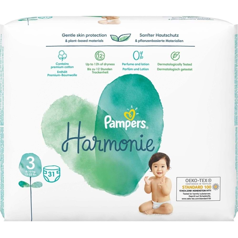 Prima Pampers Harmonie Bebek Bezi Beden:3 (6-10KG) Midi 31 Adet Ekonomik Pk