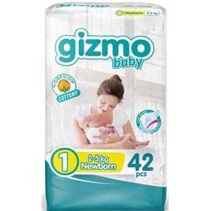 Gizmo Bebek Bezi 1 Beden 3-6 KG Yenidoğan 42 Adet Ekonomik Pk