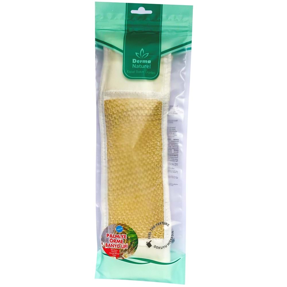Derma Naturel Palmiye Örme İpli Banyo Kemeri (8*24CM)