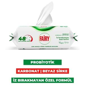 Fairy Yüzey Temizlik Havlusu 100 Yaprak Aktif Oksijen - Beyaz Sabun - Karbonat Plastik Kapaklı