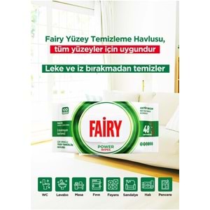 Fairy Yüzey Temizlik Havlusu 100 Yaprak Aktif Oksijen - Beyaz Sabun - Karbonat Plastik Kapaklı