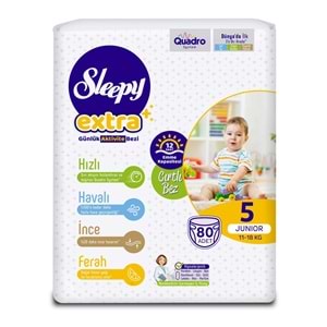Sleepy Bebek Bezi Extra Beden:5 (11-18KG) Junior 80 Adet Ultra Pk