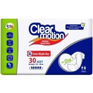 Clearmotion Yetişkin Hasta Bezi Bel Bantlı XL - Ekstra Büyük - Extra Large 30 Adet