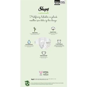 Sleepy Bebek Bezi Naturel Beden:5+ (13-20Kg) Junior Plus 52 Adet Fırsat Pk