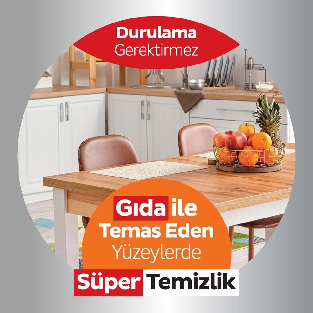 Sleepy Easy Clean Yüzey Temizlik Mutfak Havlusu - Mendili 50 Yaprak Portakal Yağlı Plastik Kapaklı