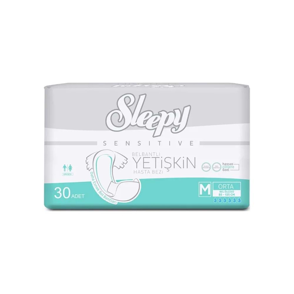 Sleepy Yetişkin Hasta Bezi Bel Bantlı M - Orta - Medium 30 Adet