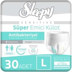 Sleepy Hasta Bezi Yetişkin Emici Külot L - Büyük - Large 30 Adet Tekli Pk