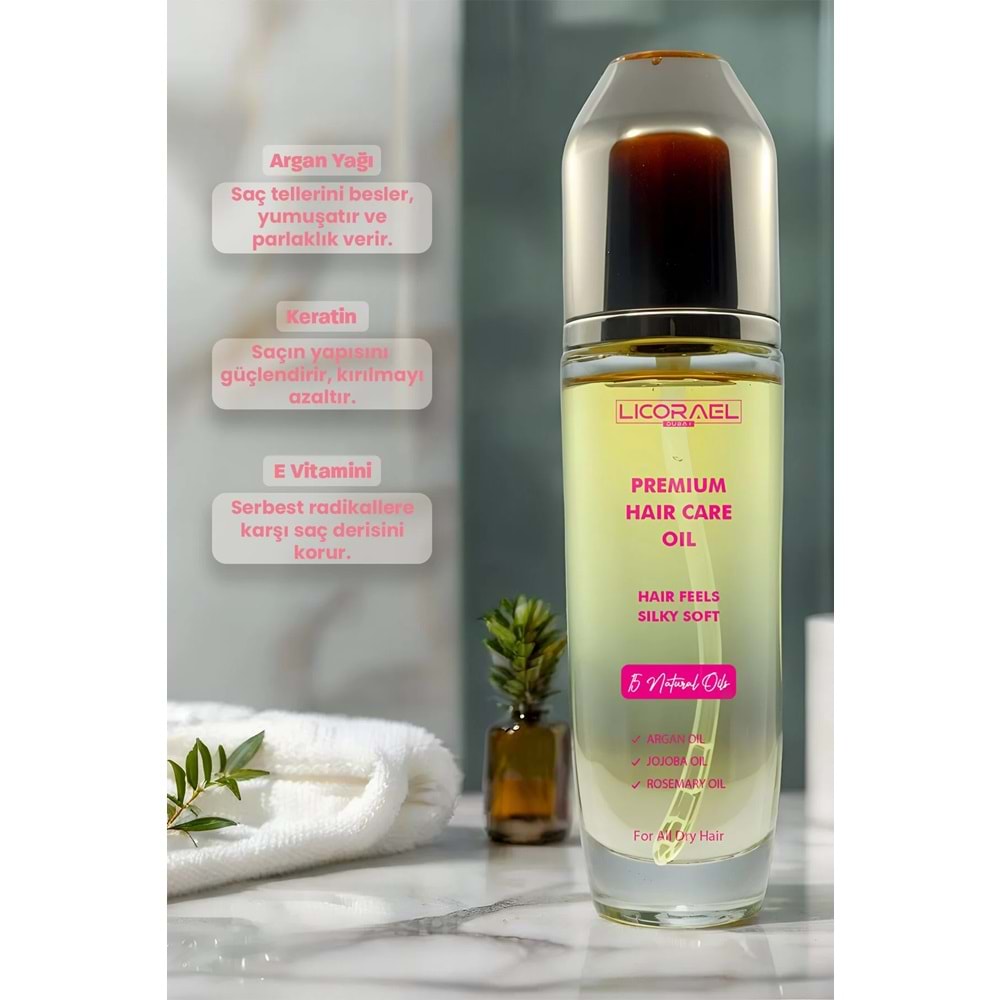 Licorael Dubai Premium Haır Care Oil (Saç Bakım Yağı) 120ML