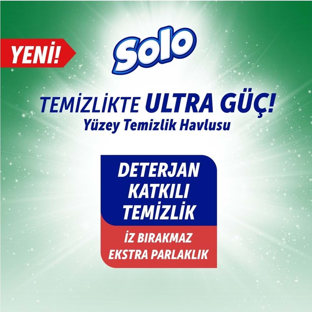 Solo Yüzey Temizlik Havlusu - Mendili 100 Yaprak Okaliptus & Çam Esintisi Plastik Kapaklı