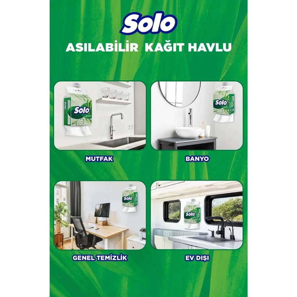 Solo Asılabilir Kağıt Havlu (Hijyenik ve Pratik Kullanım İçin Uygun)