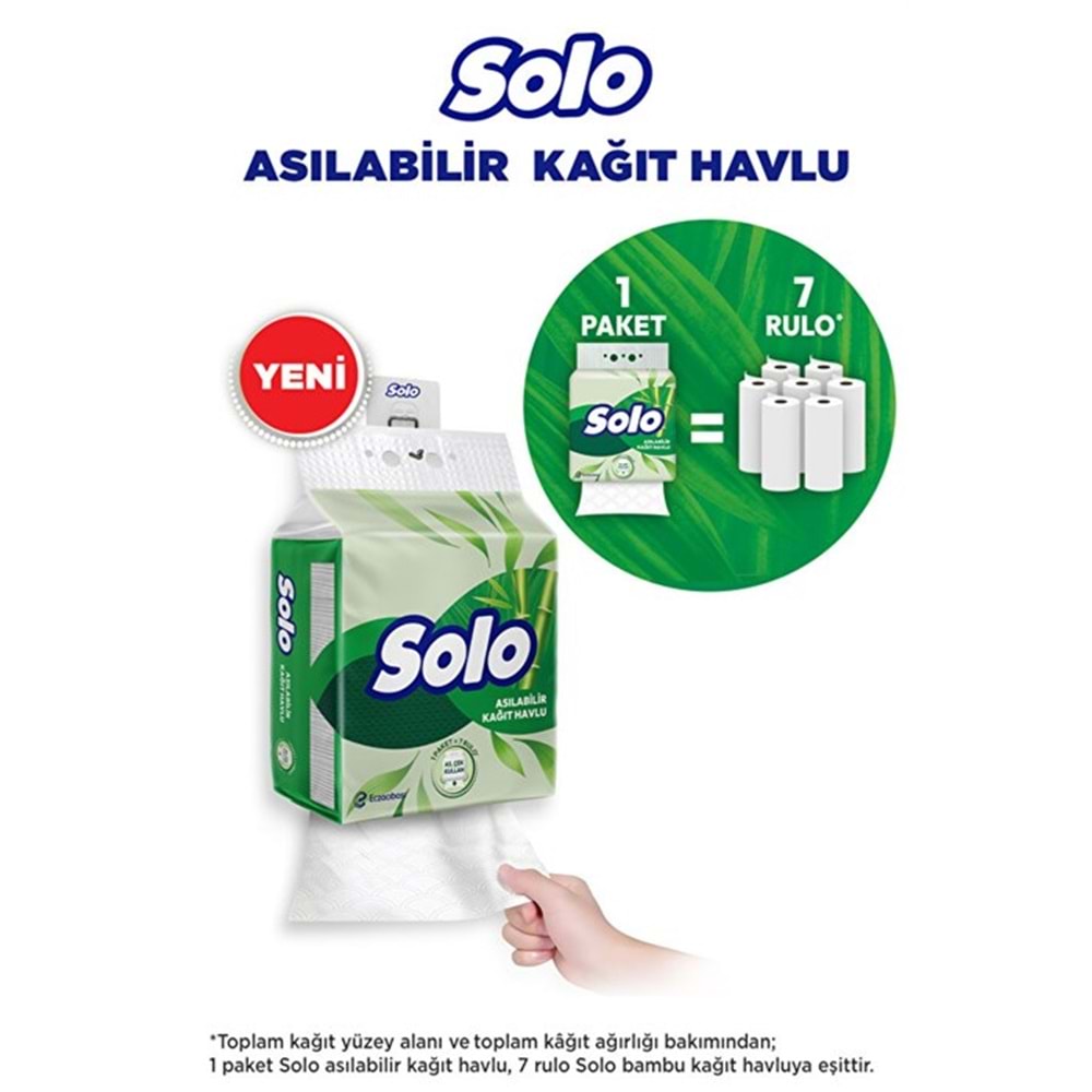 Solo Asılabilir Kağıt Havlu (Hijyenik ve Pratik Kullanım İçin Uygun)