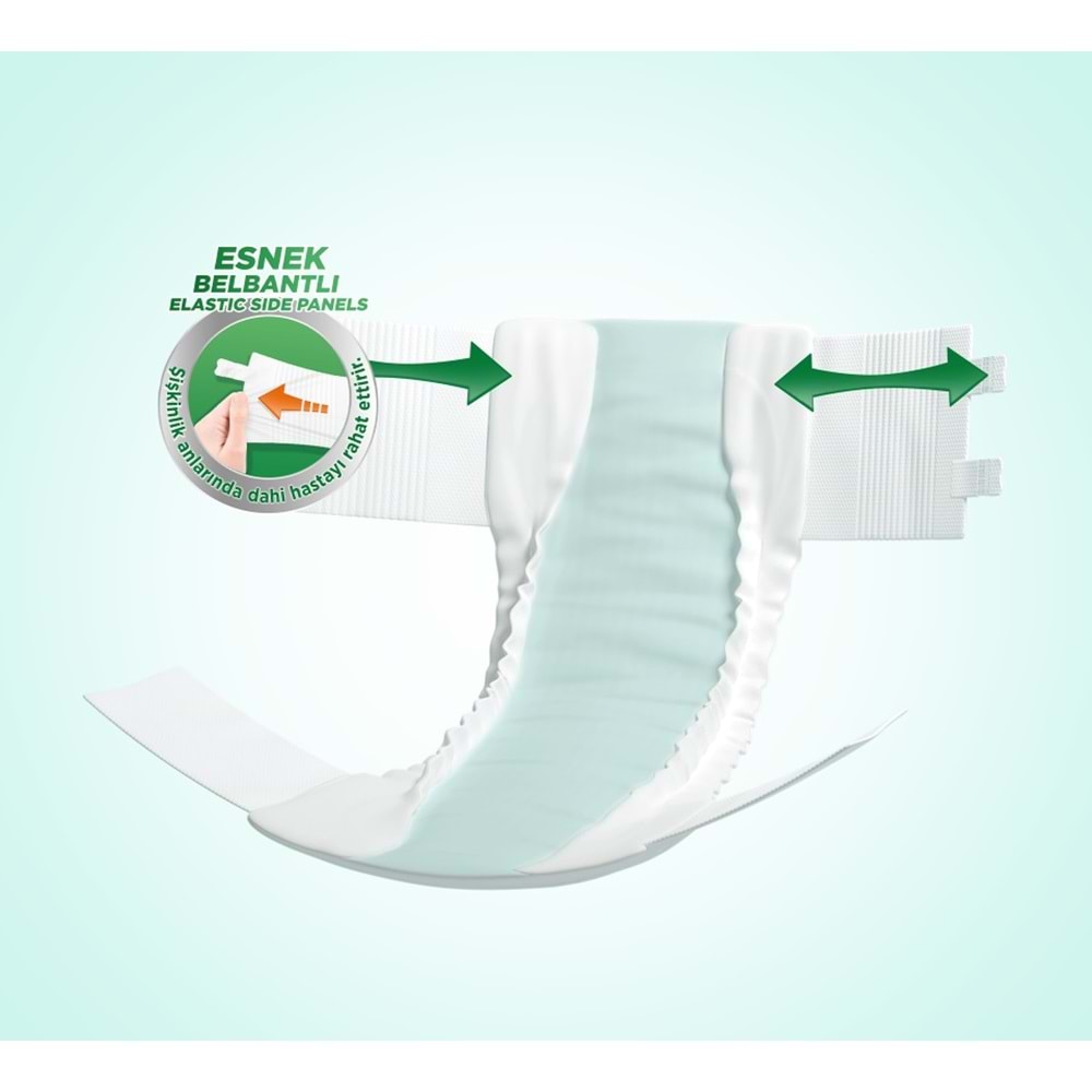Evony Premium Hasta Bezi Yetişkin Bel Bantlı Tekstil Yüzey M - Orta - Medium 30 Adet Tekli Pk