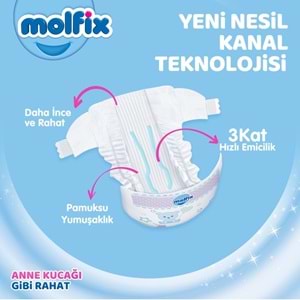 Molfix Bebek Bezi Beden:4 (7-14KG) Maxi 128 Adet Mega Pk