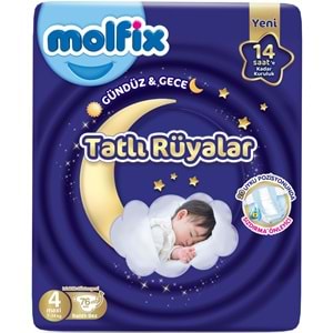 Molfix Tatlı Rüyalar Bebek Bezi 4 Beden 7-14 KG Maxi 76 Adet Fırsat Pk
