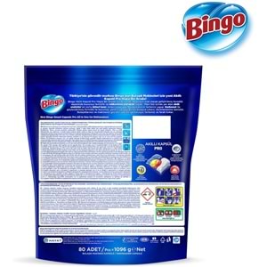 Bingo Akıllı Kapsül Pro Bulaşık Makinesi Deterjanı Tableti 80 Adet Limon Kokulu
