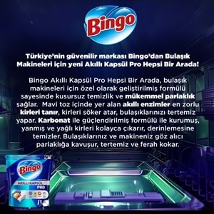 Bingo Akıllı Kapsül Pro Bulaşık Makinesi Deterjanı Tableti 80 Adet Limon Kokulu