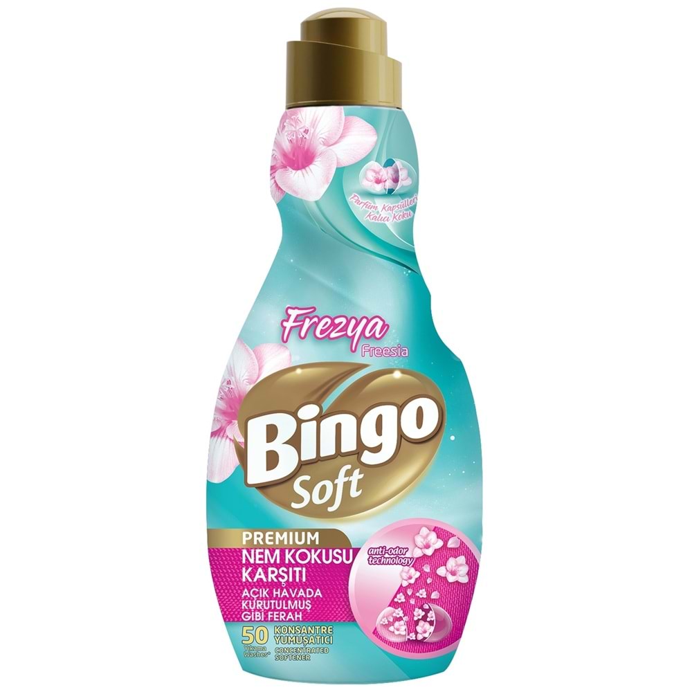 Bingo Soft Çamaşır Yumuşatıcı Konsantre 1200 ML Nem Kokusu Karşıtı