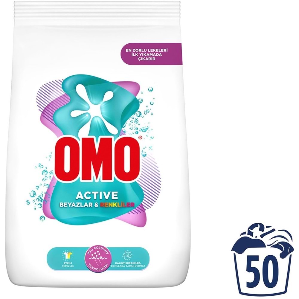 Omo Matik Çamaşır Deterjanı 7.5KG Beyaz ve Color/Renkliler (50 Yıkama)