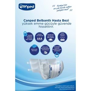 Canped Yetişkin Bezi Bel Bantlı Tekstil Yüzey XL - Ekstra Large - Extra Large 23 Adet Tekli Pk