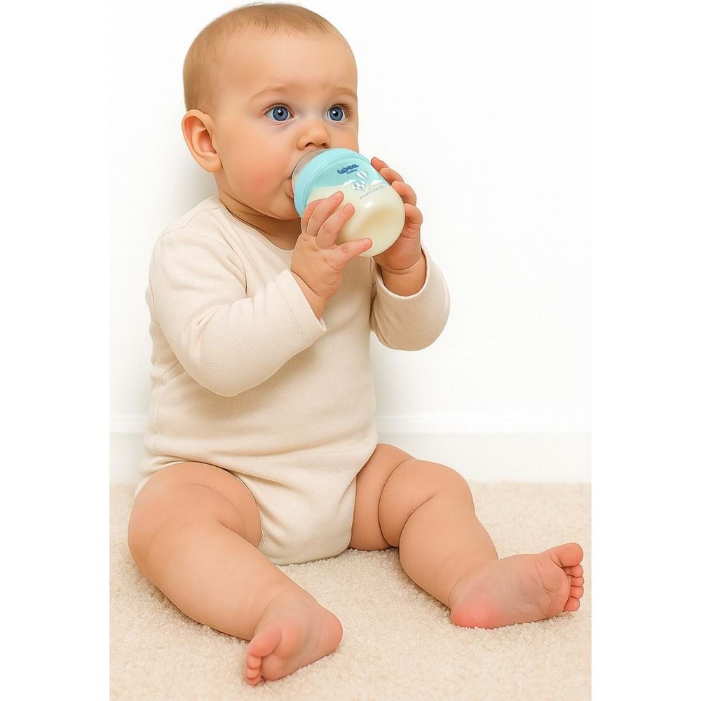 Wee Baby Nanninom Antikolik Geniş Ağızlı Biberon 150 ML (0-6 Ay)