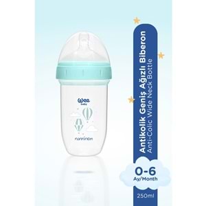 Wee Baby Nanninom Antikolik Geniş Ağızlı Biberon 250 ML (0-6 Ay)