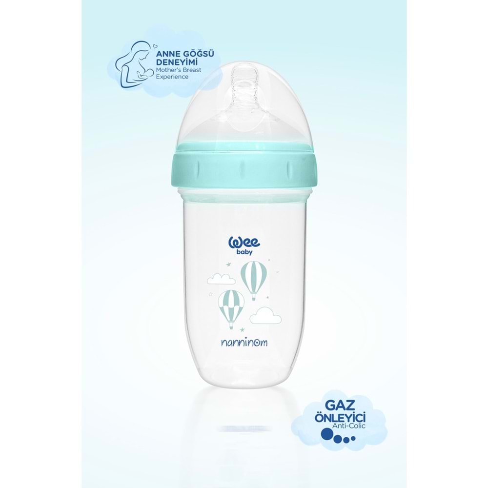 Wee Baby Nanninom Antikolik Geniş Ağızlı Biberon 250 ML (0-6 Ay)