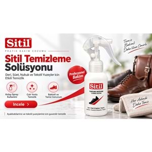 Sitil Ayakkabı Temizleme Solüsyonu 100 ML (Sneaket - Deri - Süet - Nubuk - Kumaş)
