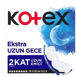 Kotex Hijyenik Ped Ekstra Uzun Gece 9 Adet