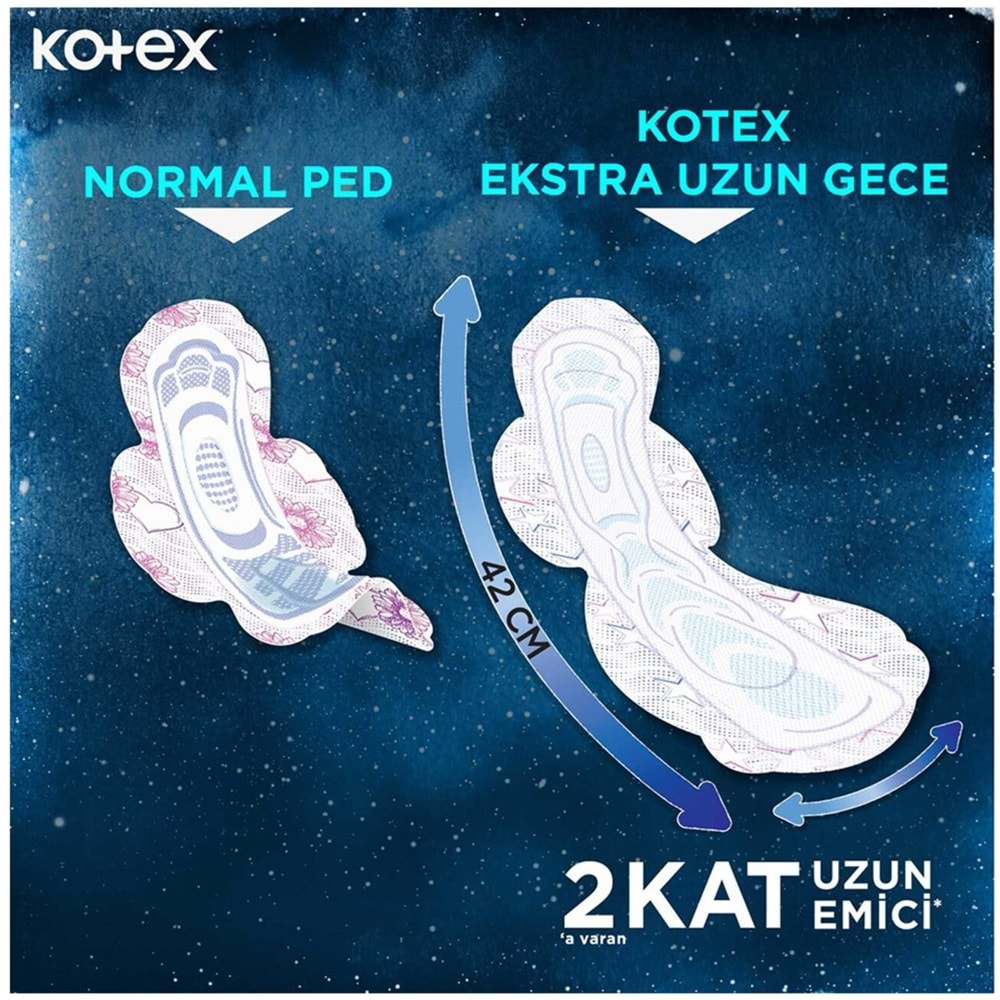 Kotex Hijyenik Ped Ekstra Uzun Gece 9 Adet