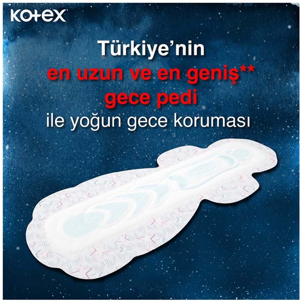 Kotex Hijyenik Ped Ekstra Uzun Gece 9 Adet