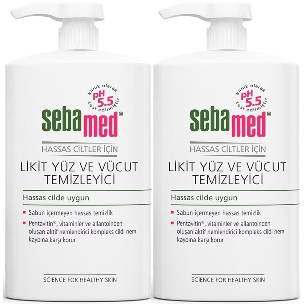 Sebamed Yüz ve Vücut Temizleyici Likit 300 ML (2 Li Set)