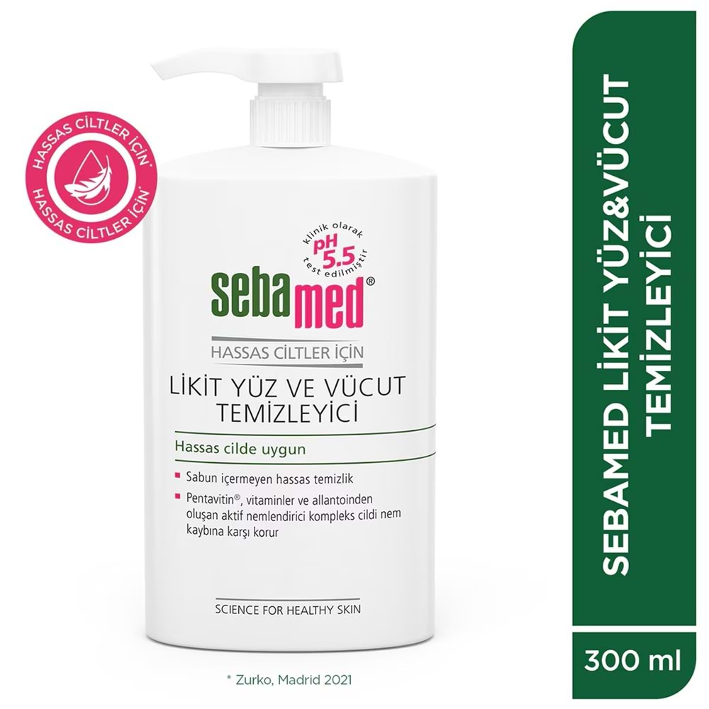 Sebamed Yüz ve Vücut Temizleyici Likit 300 ML (5 Li Set)