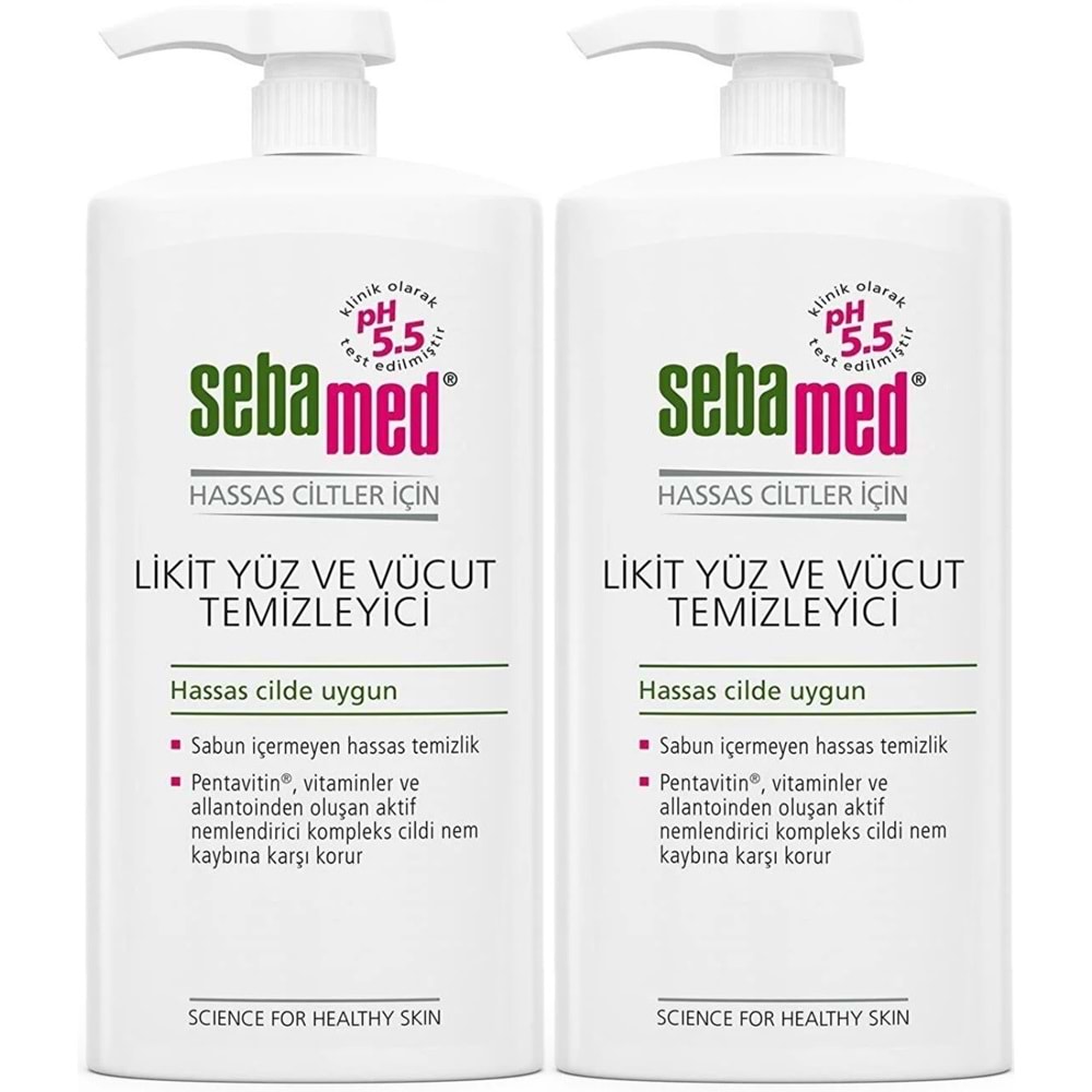 Sebamed Yüz ve Vücut Temizleyici Likit 750 ML (2 Li Set)