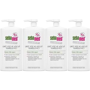 Sebamed Yüz ve Vücut Temizleyici Likit 750 ML (4 Lü Set)