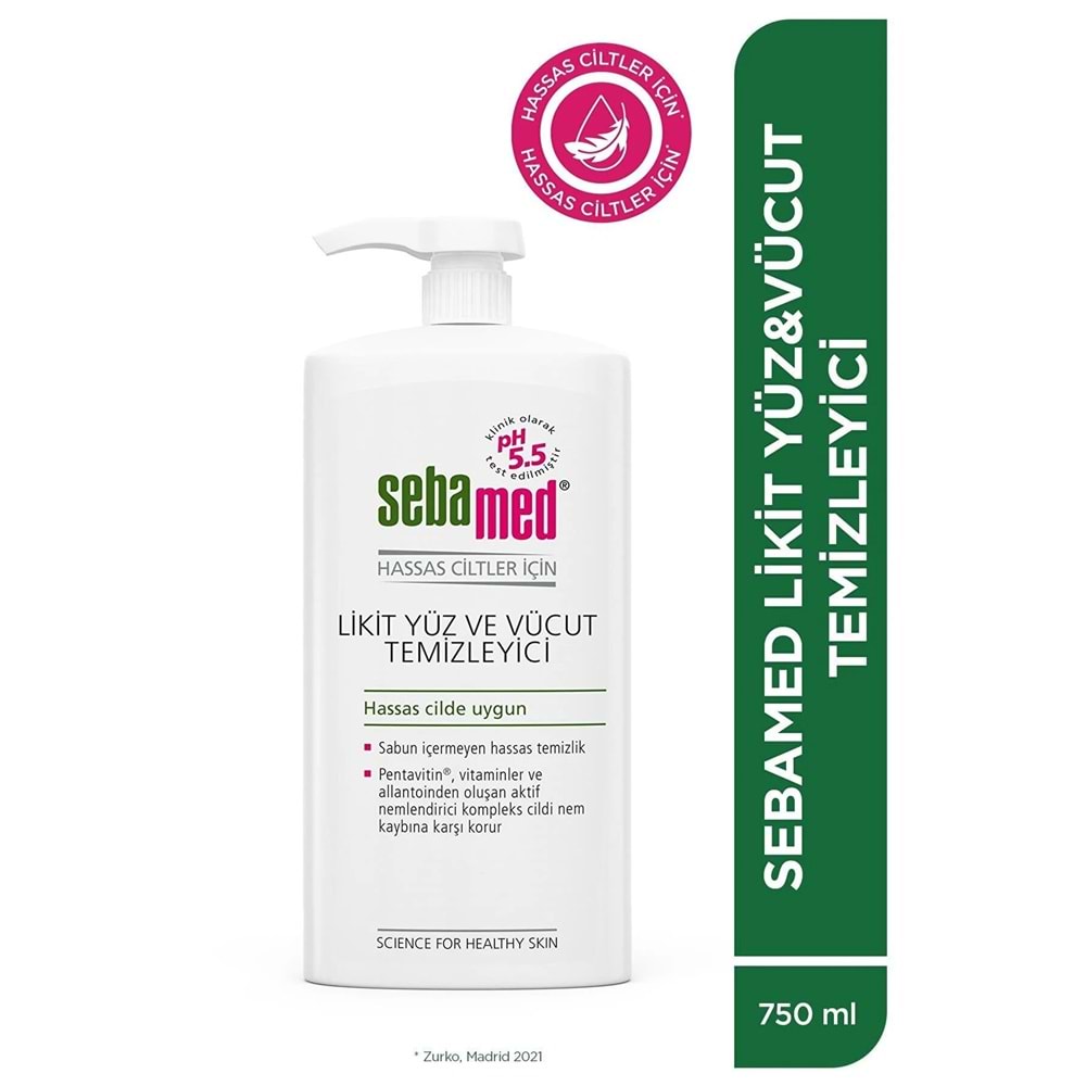 Sebamed Yüz ve Vücut Temizleyici Likit 750 ML (6 Lı Set)