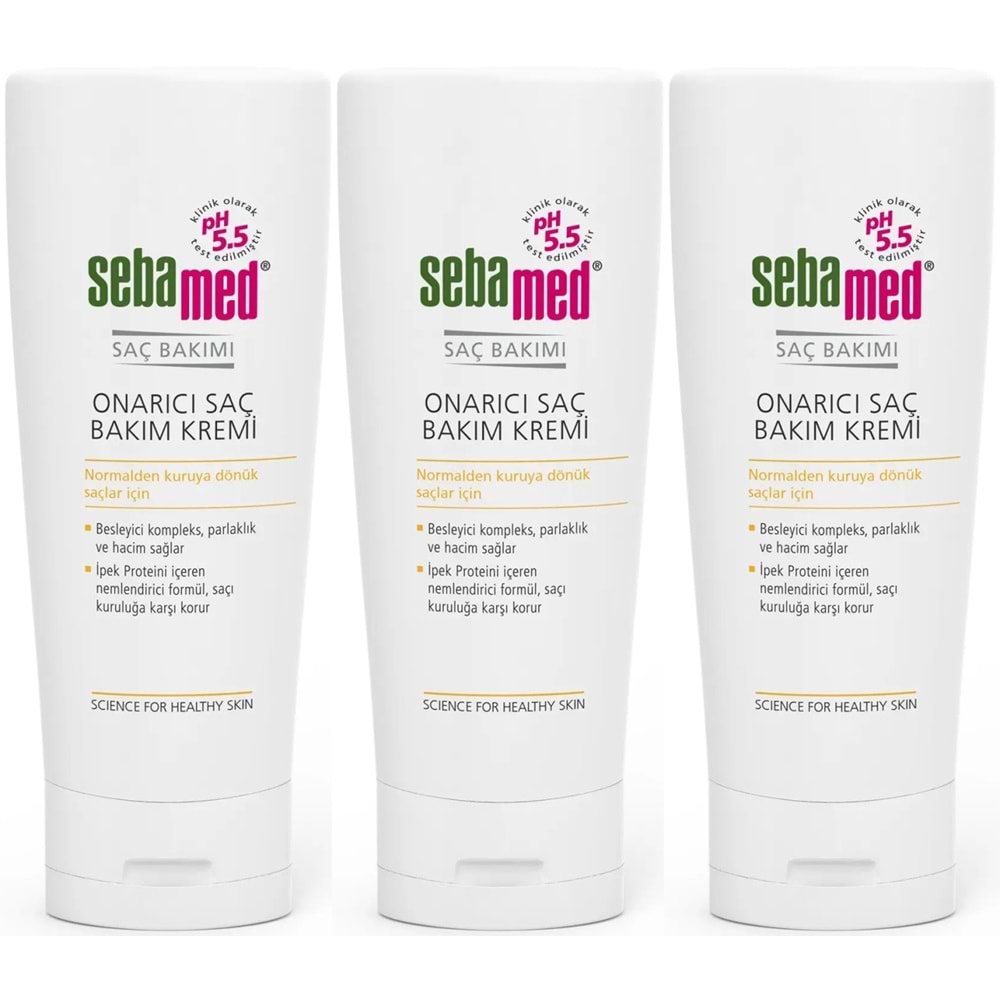 Sebamed Onarıcı Saç Bakım Kremi 200 ML (3 Lü Set)
