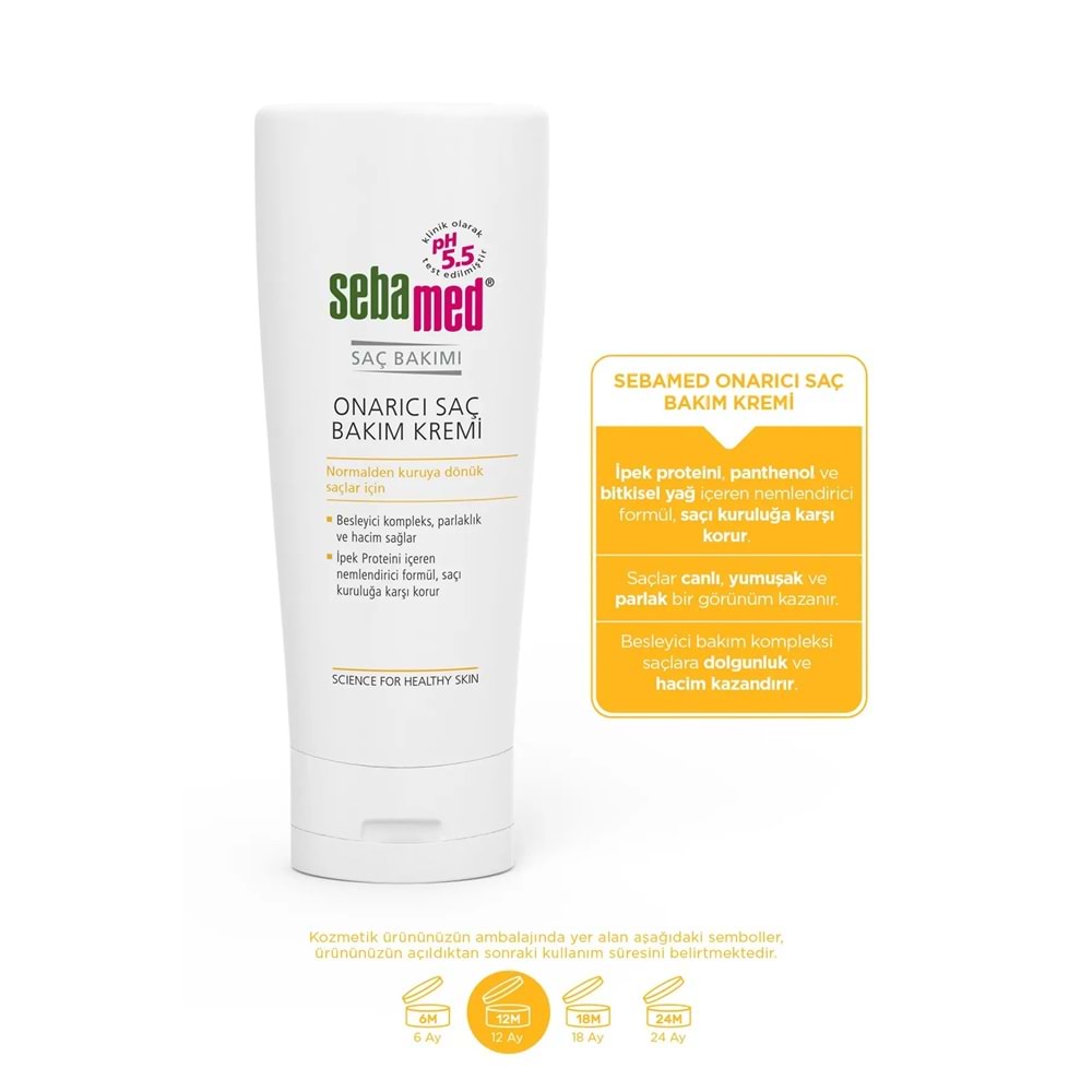 Sebamed Onarıcı Saç Bakım Kremi 200 ML (3 Lü Set)