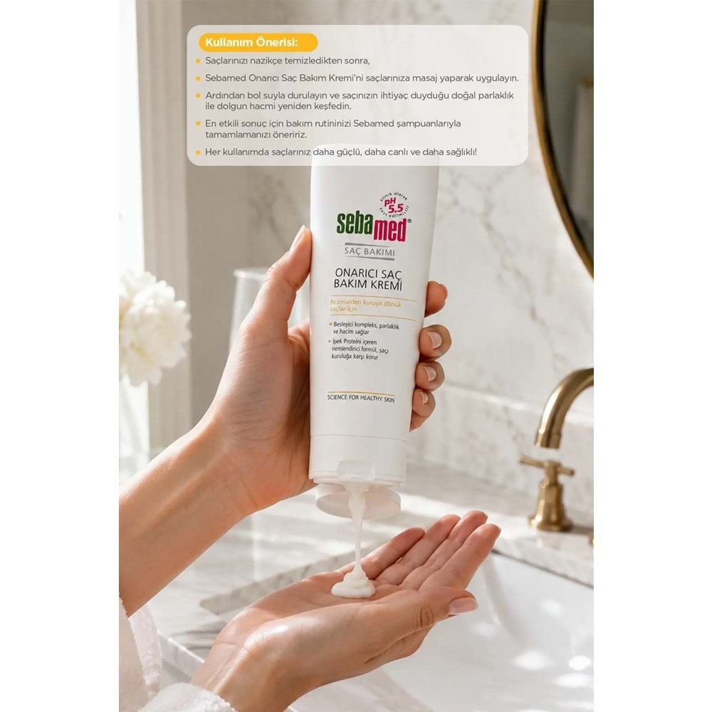 Sebamed Onarıcı Saç Bakım Kremi 200 ML (3 Lü Set)