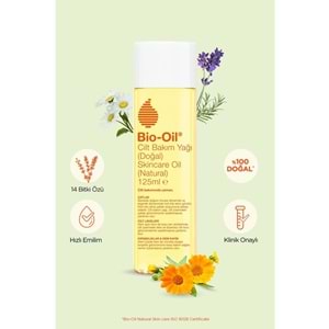 Bio-Oil %100 Natural Çatlak & Leke Karşıtı Nemlendirici Doğal Cilt Bakım Yağı 125ML (2 Li Set)